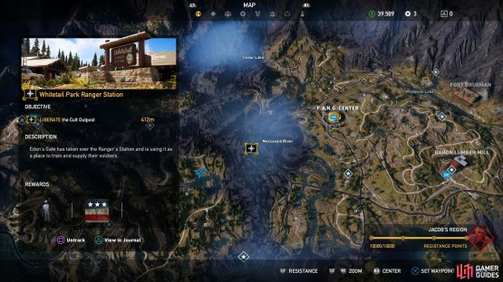 The Ranger Station can be found to the west of the F.A.N.G. Center