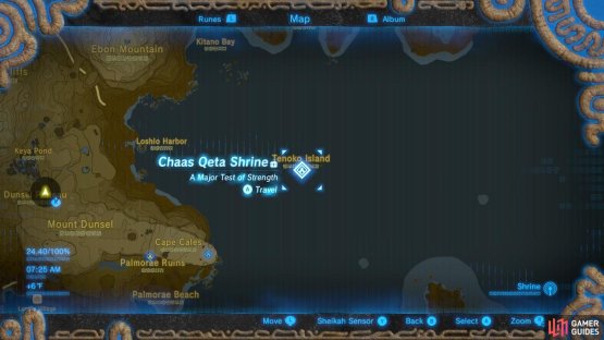 Here is the location of the Shrine