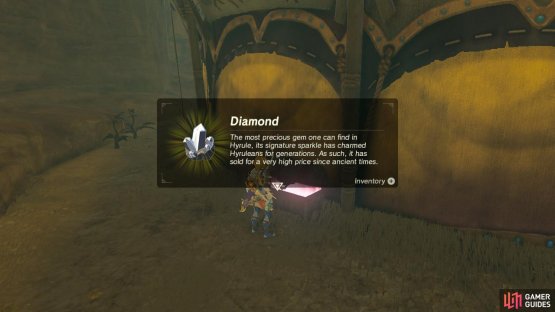 Open the chest behind the stable for your promised Diamond