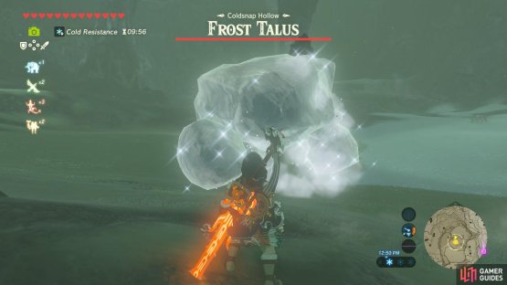 The Frost Talus is, naturally, covered in frigid ice