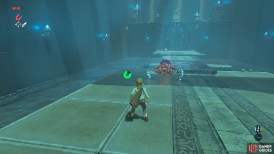 The Guardian Scout has very little health so beat at it with what you have.