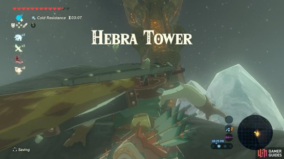 This Tower is relatively short but is surrounded by ice