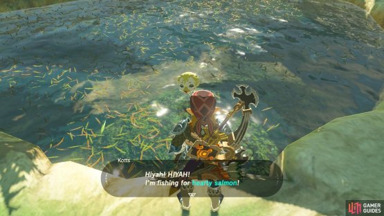 Kotts is fishing for salmon