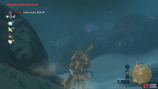 Even from far away, you can see a strange purple glow