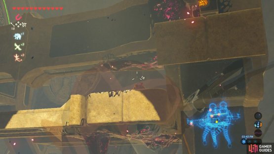 From this angle it can be a bit hard to aim at, so aim a little higher than the eye