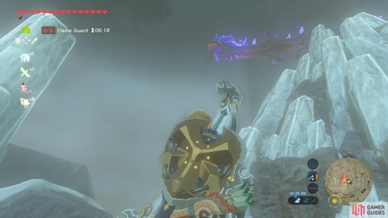 It will fly above where it was resting in a circle until you shoot another eye