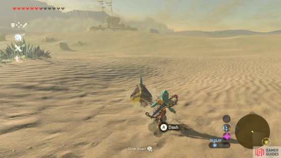 Ride a sand seal for a faster way to the post! Or you can go by foot