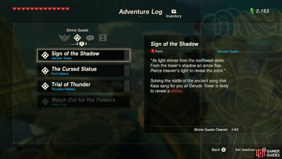 It seems we have to do something about the sun&rsquo;s shadow to unlock a hidden Shrine