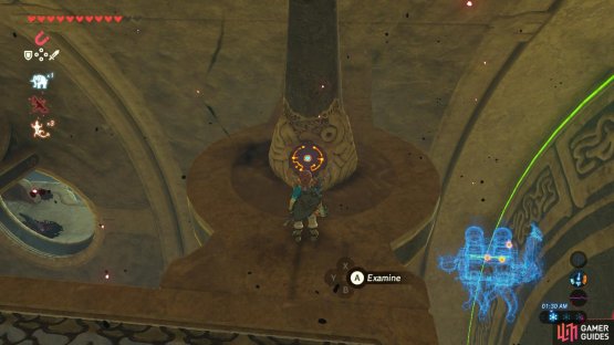 Paraglide from the wheel or use Revali&rsquo;s Gale to get up here