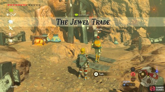 Talk to this Gerudo in Goron City