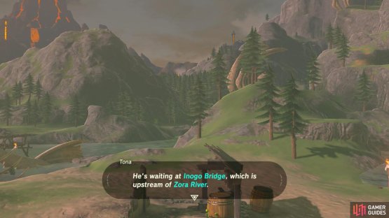This is the direction you need to go in to continue your quest.