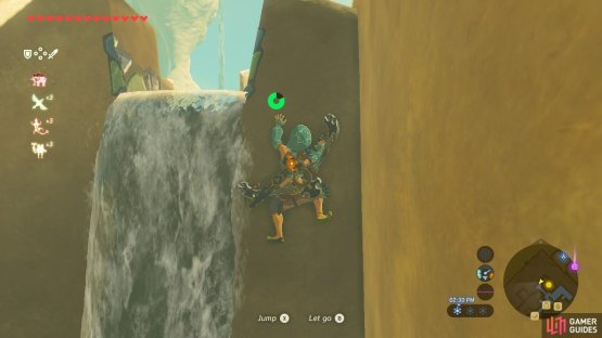 Climb up this waterfall to start your hunt for the polluter