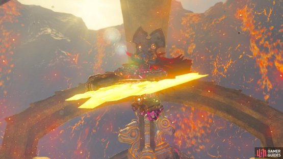 Now the sword is on fire