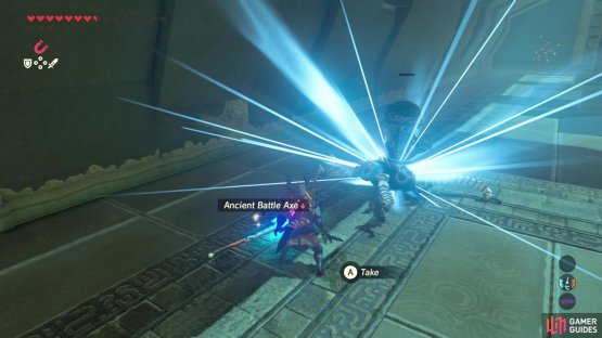 you&rsquo;ll be able to loot the Guardian&rsquo;s Ancient Battle Axe as well as some Ancient Springs.