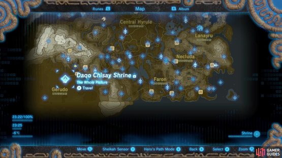 This shrine is found right next to the entrance into Gerudo Town
