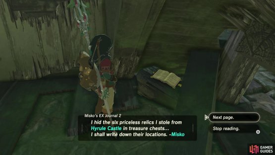 the journal will give you clues to hidden treasure.