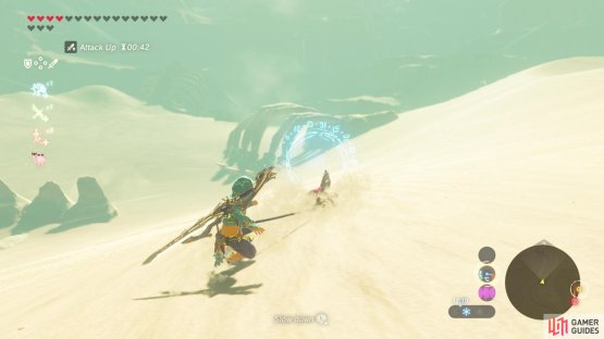 and once you&rsquo;ve passed through the first, the rings will continue to spawn across the desert. 