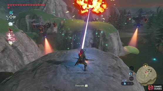 Use a guardian shield to deflect the lasers