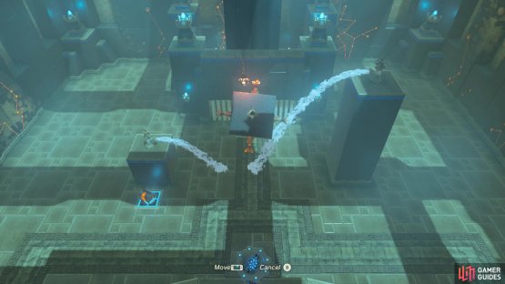 but more importantly than that, you can use the chest to hold down the button and get rid of one of the waterfalls.