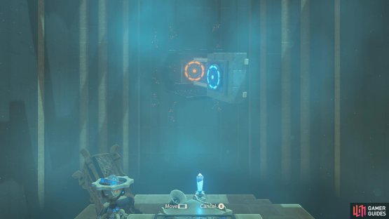 then after hitting that one, you&rsquo;ll need to move the structure so you have a clear line of sight of the back target.