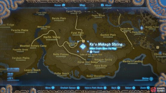 This Shrine is found south of Highland Stable