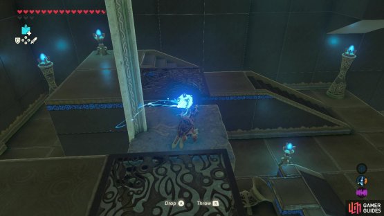 and a cube one on top of the metal cube!