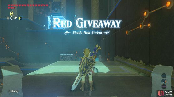 and the shrine is titled Red Giveaway.