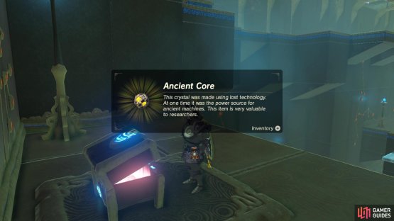 you can then grab an Ancient Core from the treasure chest.