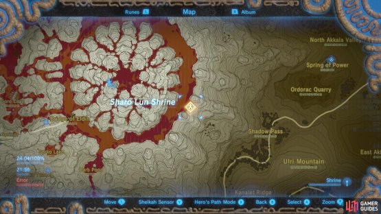 This shrine is found southeast of Vah Rudania once you&rsquo;ve unlocked it