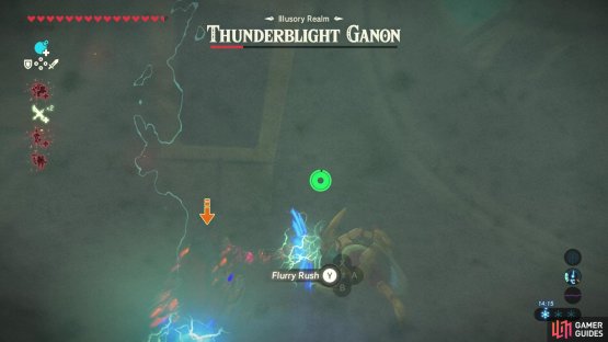 then you can beat him once and for all with flurry attacks. 