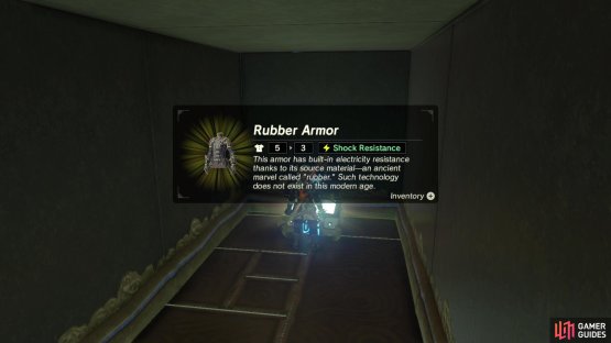 so you can grab the Rubber Armor hidden behind the stone blocks.