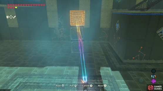 The aim of this shrine is to use magnesis to move around the metal crates