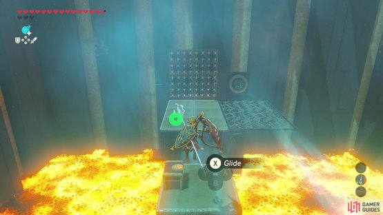 The treasure is a little tricky to get to because the wind tunnels speed up your paragliding, making it hard to time when to drop