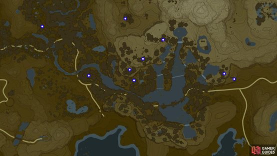Big Hearty Radish locations in the Faron region.