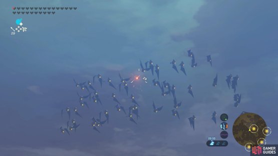 Get rid of the annoying Keese swarm with Bomb Arrows.