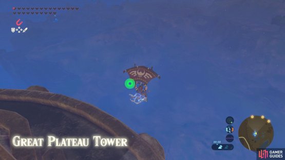 Glide south from the Great Plateau Tower.