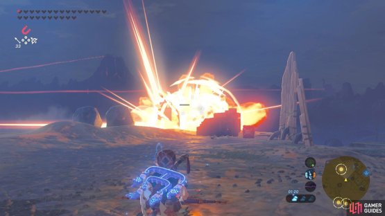 Then snipe the Lizalfos scout further back, near the edge.