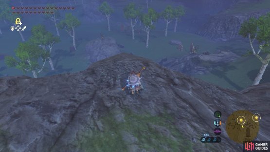 Specifically this ledge towards the south-east, which overlooks the enemy camp.