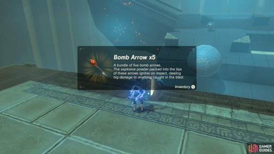 Inside, there are 5 Bomb Arrows that you can use very soon.