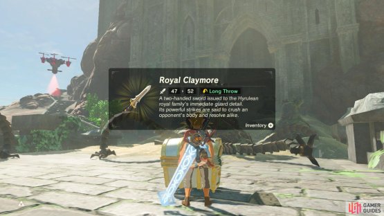 Anyway&hellip; Here&rsquo;s a Royal Claymore for your efforts.