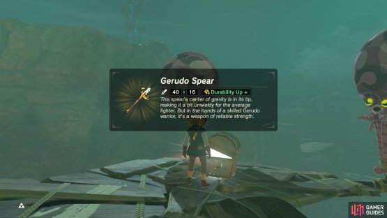 The metal chest contains a Gerudo Spear.