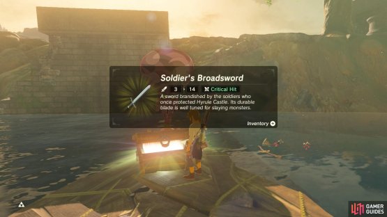 The Soldier&rsquo;s Broadsword is stronger than most other weapons here.