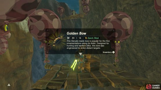 The wooden chest has a Golden Bow.