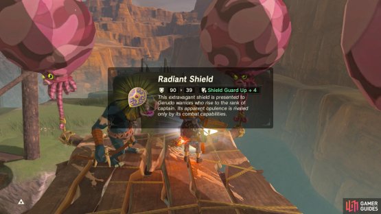 The wooden chest contains a Gerudo-style shield.