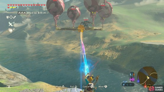 You can use Magnesis from the riverbank.