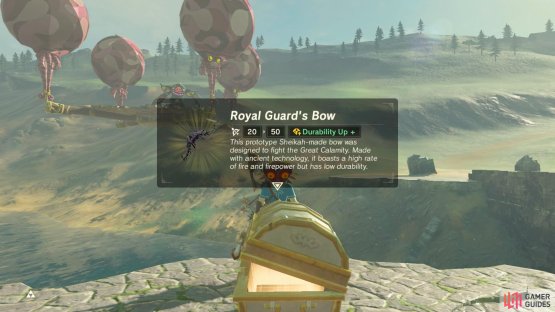 The chest contains a Royal Guard&rsquo;s Bow.