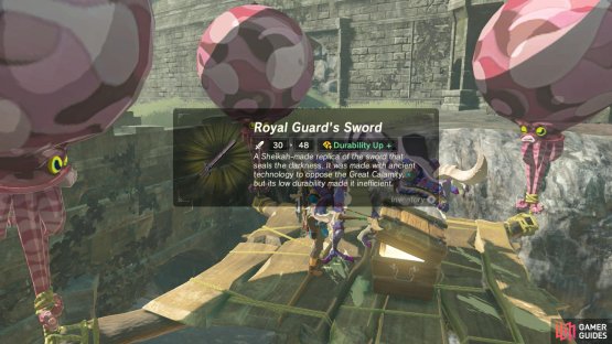 A Royal Guard&rsquo;s Sword awaits inside the chest.