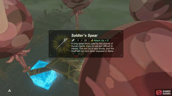 The chest contains a spear weapon.