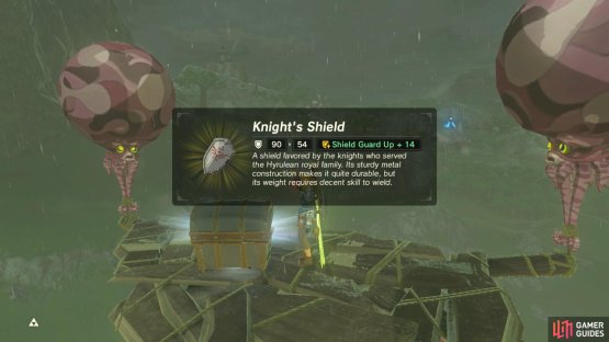 The chest here has a Knight&rsquo;s Shield.
