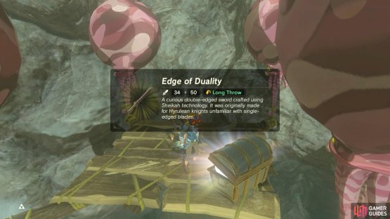 An Edge of Duality awaits inside the chest.